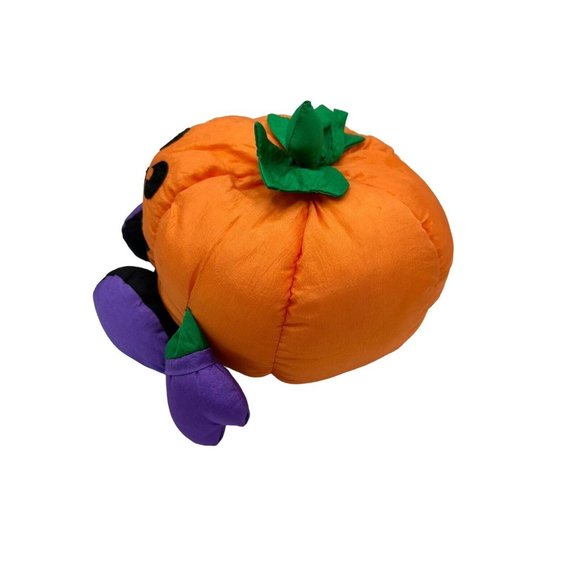 VTG Gibson Greetings Nylon‎ Pumpkin Plush Jack o Lantern Toy Halloween - Picture 3 of 6